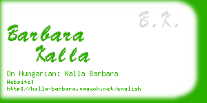 barbara kalla business card